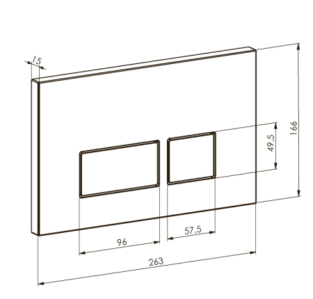 Кнопка смыва для инсталляции Boheme 664-B черный матовый