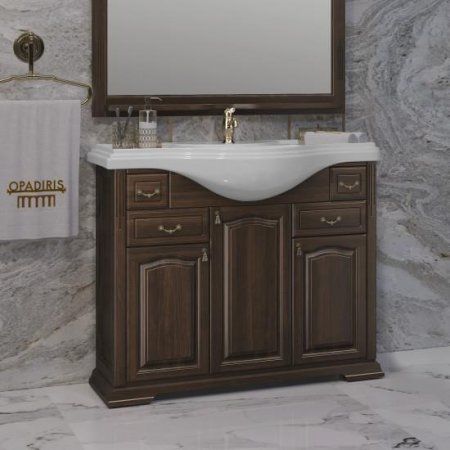 Тумба Opadiris Риспекто 100, цвет орех антикварный (под раковину Классик 105)