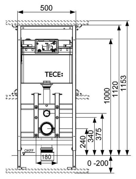 Система инсталляции для унитазов Tece TECElux 9 600 100
