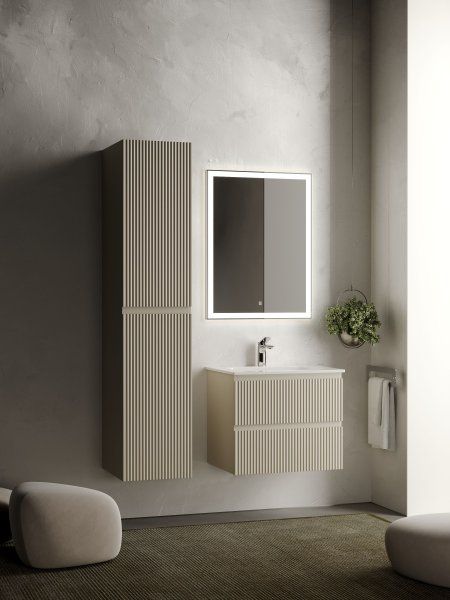 Тумба подвесная SANCOS Snob R 590х445х500, c двумя ящиками оснащенными доводчиками, Beige Soft , SNR60CE