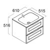 Тумба под раковину Berloni Bagno Suite Vintage SUVBS2C60C/100/SHA.CL 60 белый глянцевый