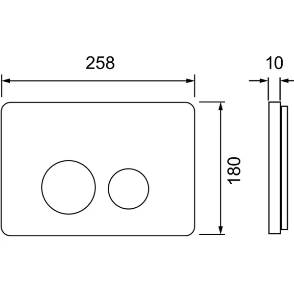 Кнопка смыва Tece TECEspring SL S240502 для инсталляции, с покрытием против отпечатков пальцев, нержавеющая сталь