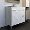 Тумба-умывальник COMFORTY Comforty Клеон-90Н дуб дымчатый с раковиной Comforty 9090M