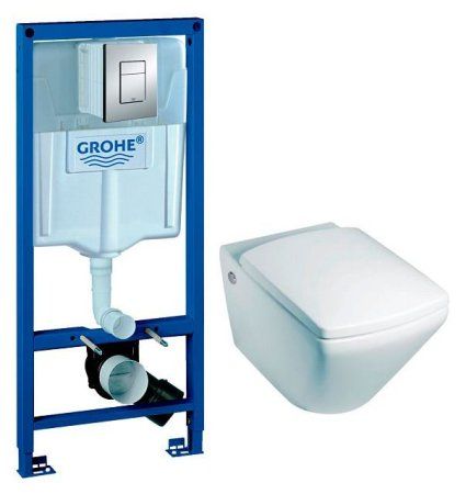 Комплект Jacob Delafon Escale E1306-00 + Система инсталляции для унитазов Grohe Rapid SL