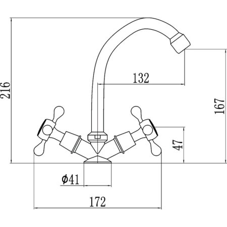 Смеситель для кухонной мойки Fmark (FM4008)