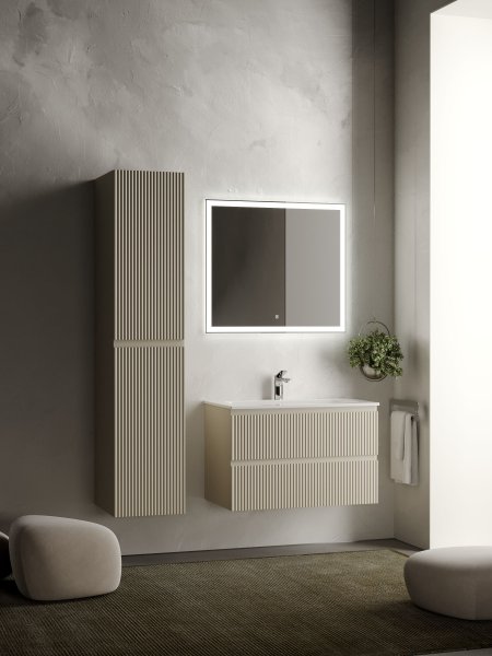 Тумба подвесная SANCOS Snob R 790х445х500, c двумя ящиками оснащенными доводчиками, Beige Soft , SNR80CE