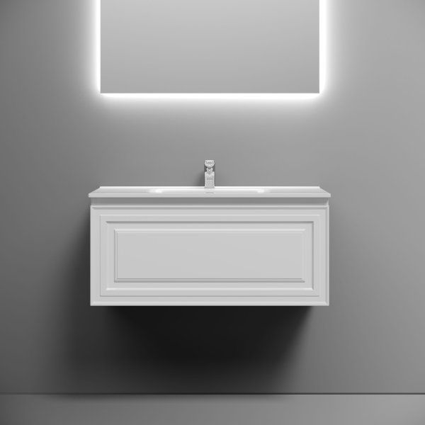 Тумба подвесная SANCOS Very 890х445х406, c одним  ящиком оснащенным доводчиками, Bianco , VR90W