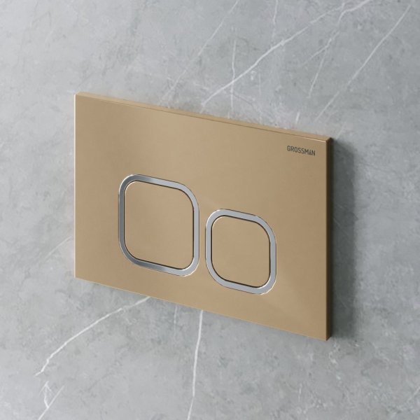 Кнопка смыва Grossman Cosmo 700.K31.02.310.310 золото матовое