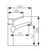 Смеситель для раковины  KAISER Stick (49111)
