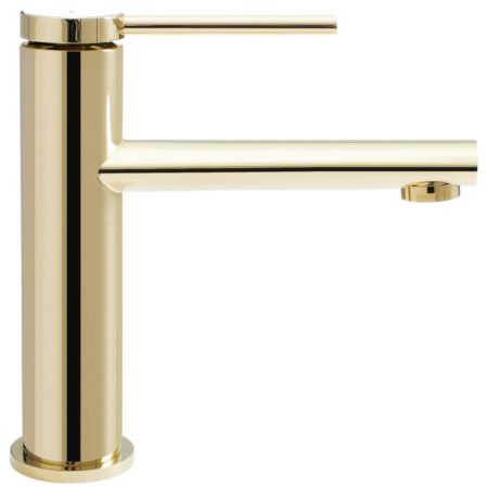Смеситель для раковины (умывальника) REA OVAL GOLD золото низкий, REA-B6515