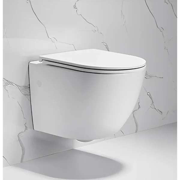 Унитаз подвесной Ceruttispa Sella Aria CT7183 безободковый, с сиденьем микролифт, белый