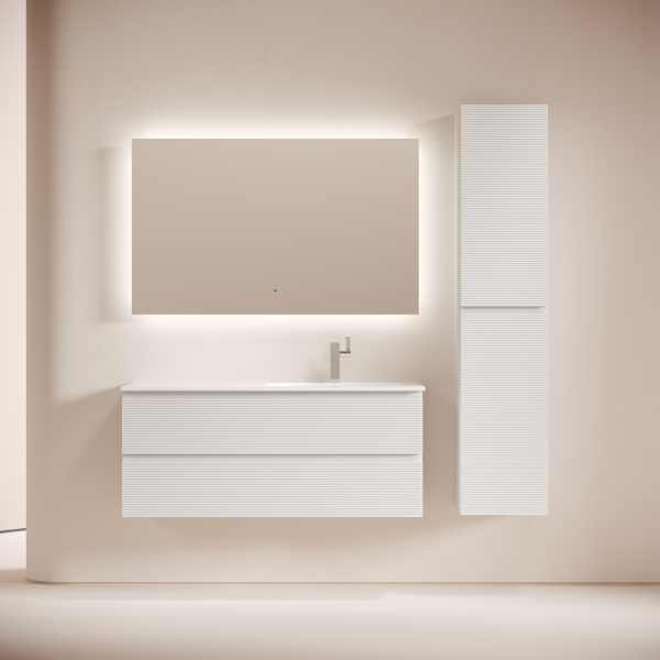 Тумба подвесная SANCOS Folk  правая 1195х445х500, c двумя ящиками оснащенными доводчиками, Bianco, FL120RW