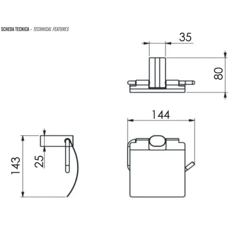 Держатель туалетной бумаги Remer Lounge LN60CR