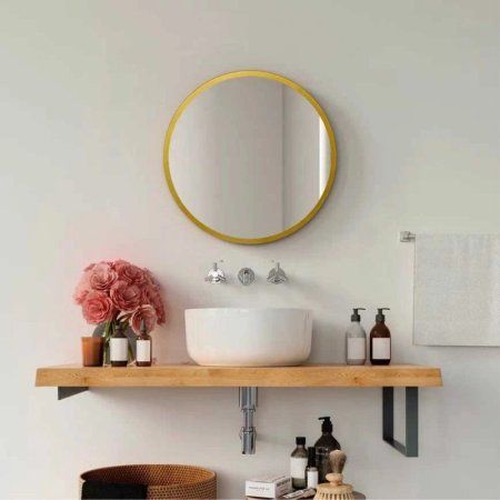 Зеркало MIXLINE "Ренуар" D400 без подсветки, золотое обрамление (555934)