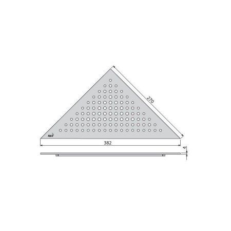 Решетка AlcaPlast TRITON хром матовый