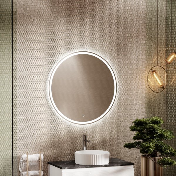 Зеркало для ванной комнаты SANCOS Bella D800 c подсветкой,  BE800