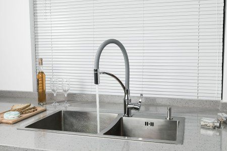 Смеситель для кухни с гибким изливом Frap F4552 хром