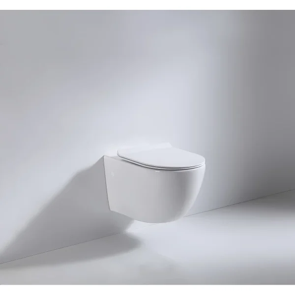 Унитаз подвесной beWash Lusso BKWHR004550 безободковый, с сиденьем микролифт, белый