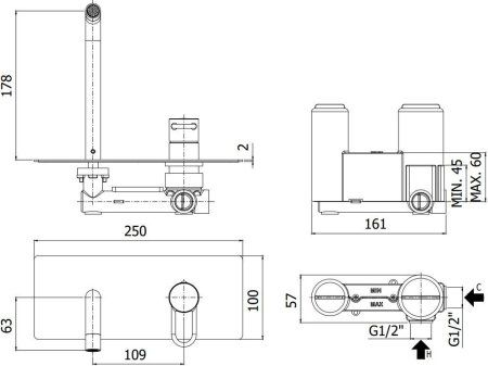 Смеситель Paffoni Joker JK105CR для раковины, хром