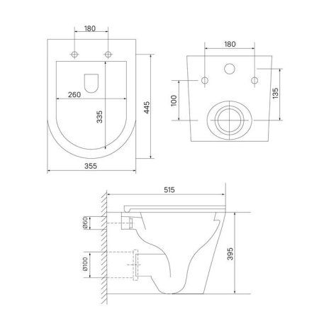 Унитаз подвесной безободковый IDDIS Ray (RAMXYRRSDSMWEiXC25ST)