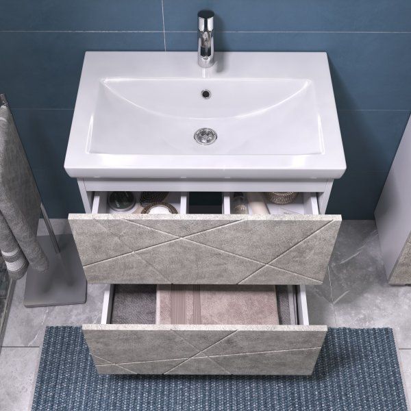 Тумба VIGO Geometry под раковину Geometry 700-0-2 (Como) бетон (016 бетон)