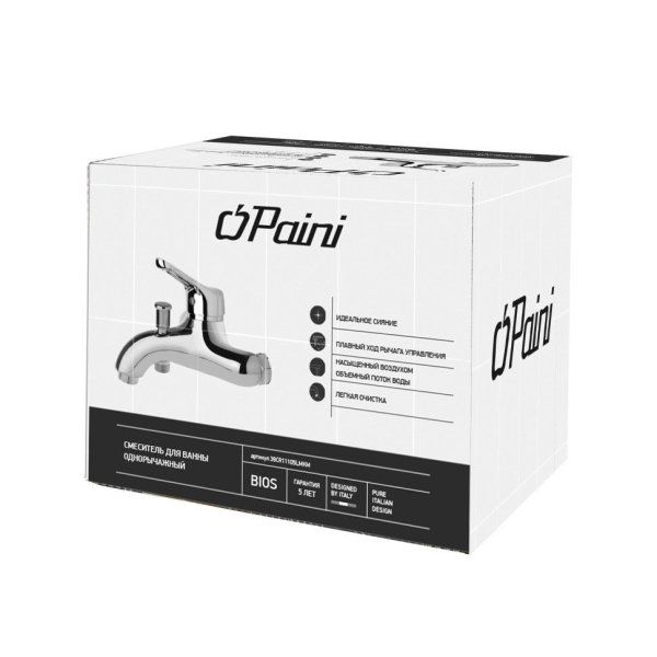 Смеситель для ванны Paini Bios 39CR11105LMKMHM хром