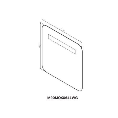 Зеркало Am.Pm GEM M90MOX0641WG 64 с LED-подсветкой