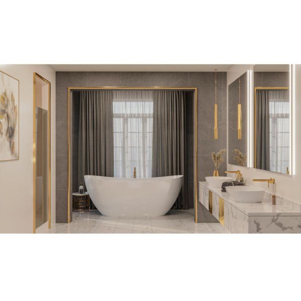 Ванна из искусственного камня Whitecross Onyx C 0206.160075.100 160x75 белый глянцевый