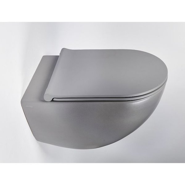 Комплект 4в1 инсталляции с WC и клавишей Valsir KIT VSCR 7334GM Slim P4 серый матовый/хром