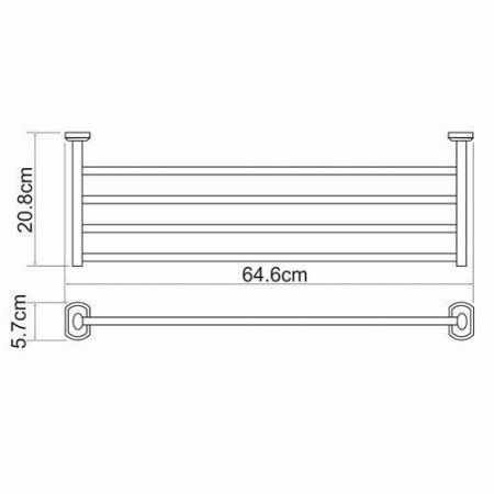Полка для полотенец WasserKRAFT Oder K-3011, хром