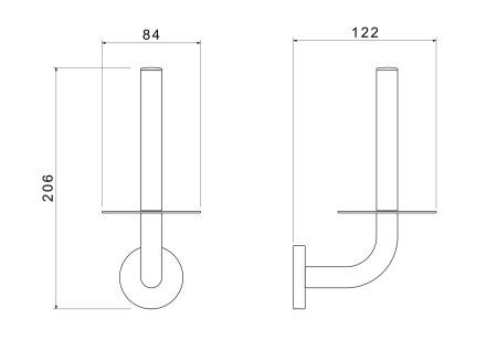Бумагодержатель для запасного рулона AQUATEK AQ4207CR ОБЕРОН