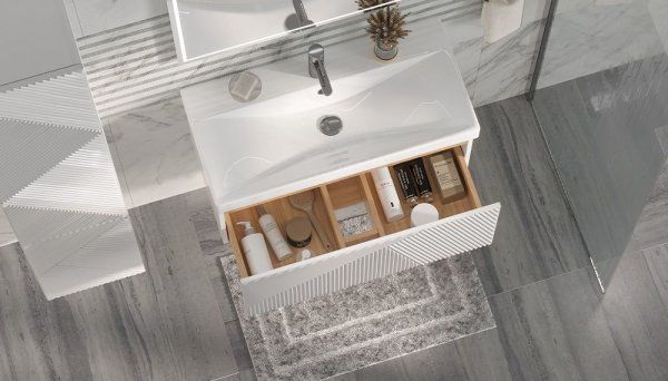 Тумба подвесная Velvex Edge 80.1Y (белая) (tp.EDG.9696.80.1Y белый глянец)