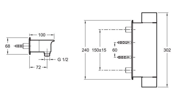 Смеситель Jacob Delafon Stance E9102-CP для душа