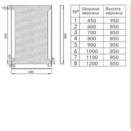 Зеркало Aquanet Сорренто 00196649 700х850 LED