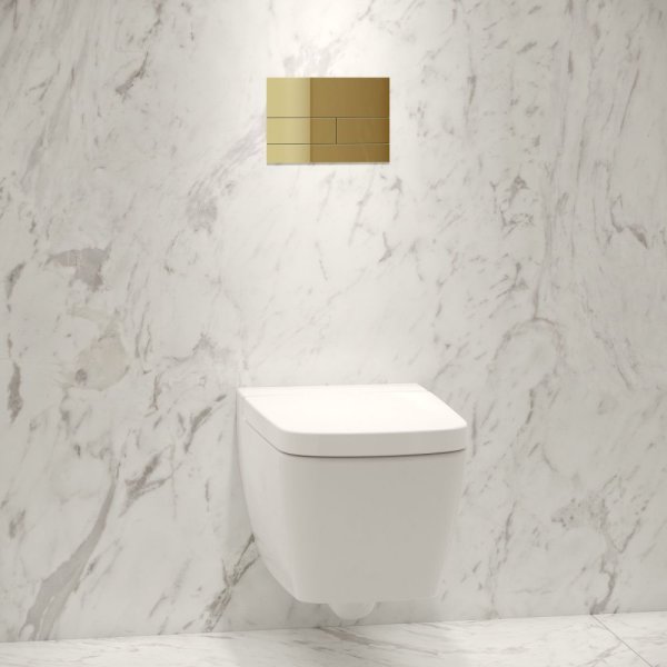 Кнопка смыва Tece Square II 9240838 сатин, позолоченный