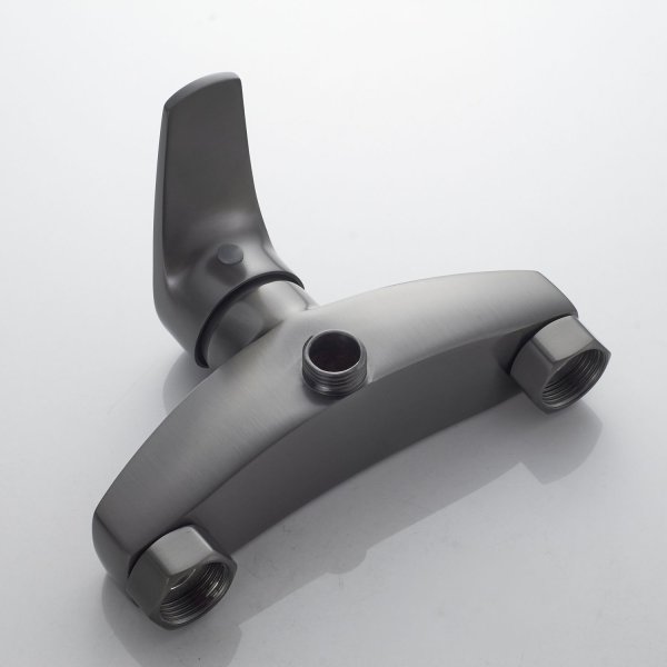 Смеситель для душевой кабины однорычажный  Shevanik S5016T, Оружейная сталь