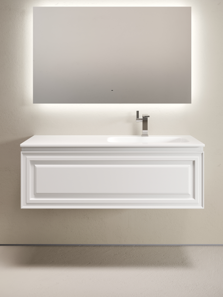 Тумба подвесная SANCOS Very  правая 1195х445х406, c одним  ящиком оснащенным доводчиками, Bianco , VR120RW