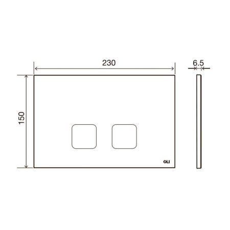 Кнопка смыва Oli Plain 070827 хром глянцевый