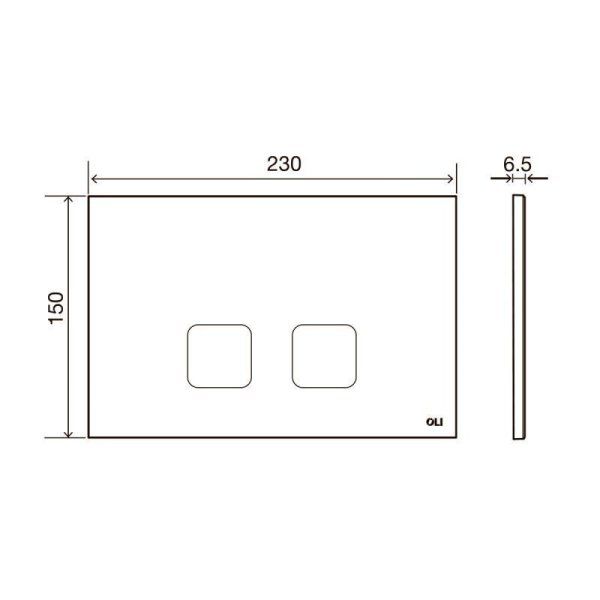 Кнопка смыва Oli Plain 070827 хром глянцевый