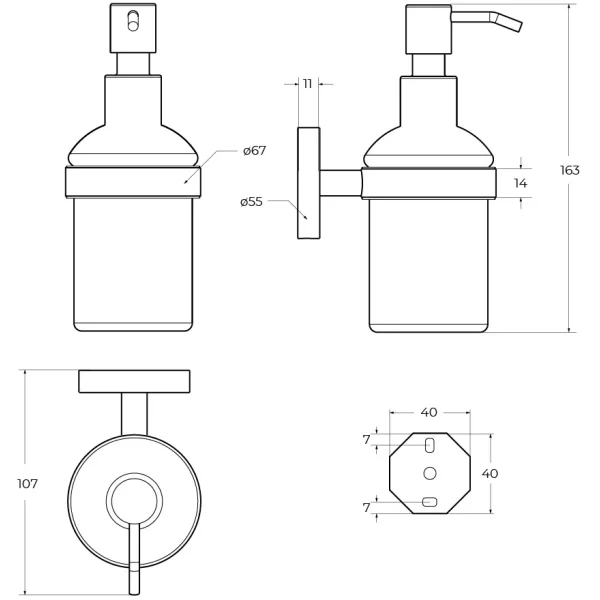 Дозатор для жидкого мыла Cezares Relax RELAX-SOIS-V-BORO настенный, золотой матовый