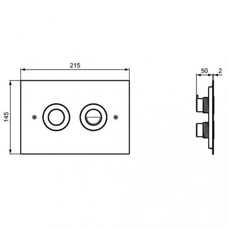 Кнопка смыва Ideal Standard Prosys Septa Pro R0188MY хром