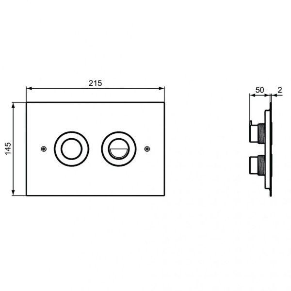 Кнопка смыва Ideal Standard Prosys Septa Pro R0188MY хром