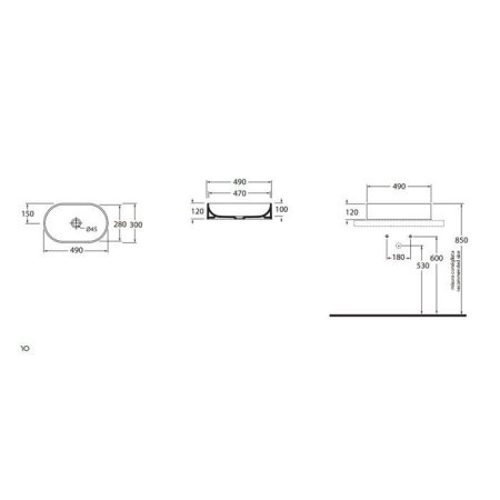 Раковина Azzurra Lavabi Arredo LALA04930000BI/(OV49bi)*0 49x30 белый