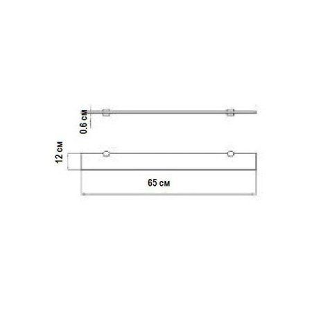 Полка Aquaton Альпина 1A134903AL010 65 хром