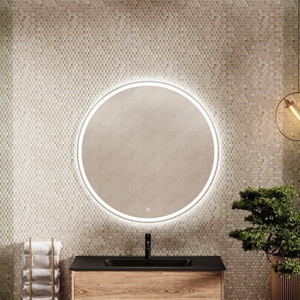 Зеркало для ванной комнаты SANCOS Bella D900 c подсветкой,  BE900