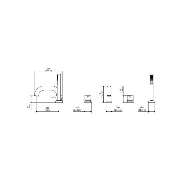 Смеситель IB Rubinetterie MilanoTorino MT396CC для ванны, хром