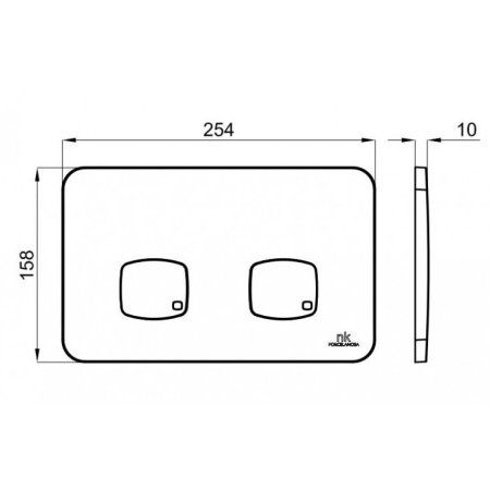 Кнопка смыва Noken Smart Line Nk Concept N386000060 хром