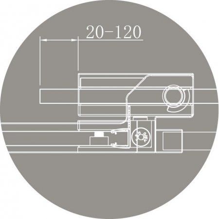 Душевой уголок Cezares Slider SLIDER-AH-2-70/80-100/110-GRIGIO-Cr серый/профиль хром