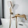 Смеситель для ванны Shevanik S9VP95MD2GMW, Золотой сатин