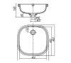 Встраиваемая квадратная раковина ARROW AP41011B